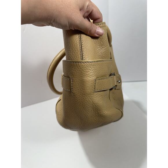 Cole Haan Village Classics Tote Beige Pebbled Leather Shoulder Bag Large READ - Picture 6 of 13